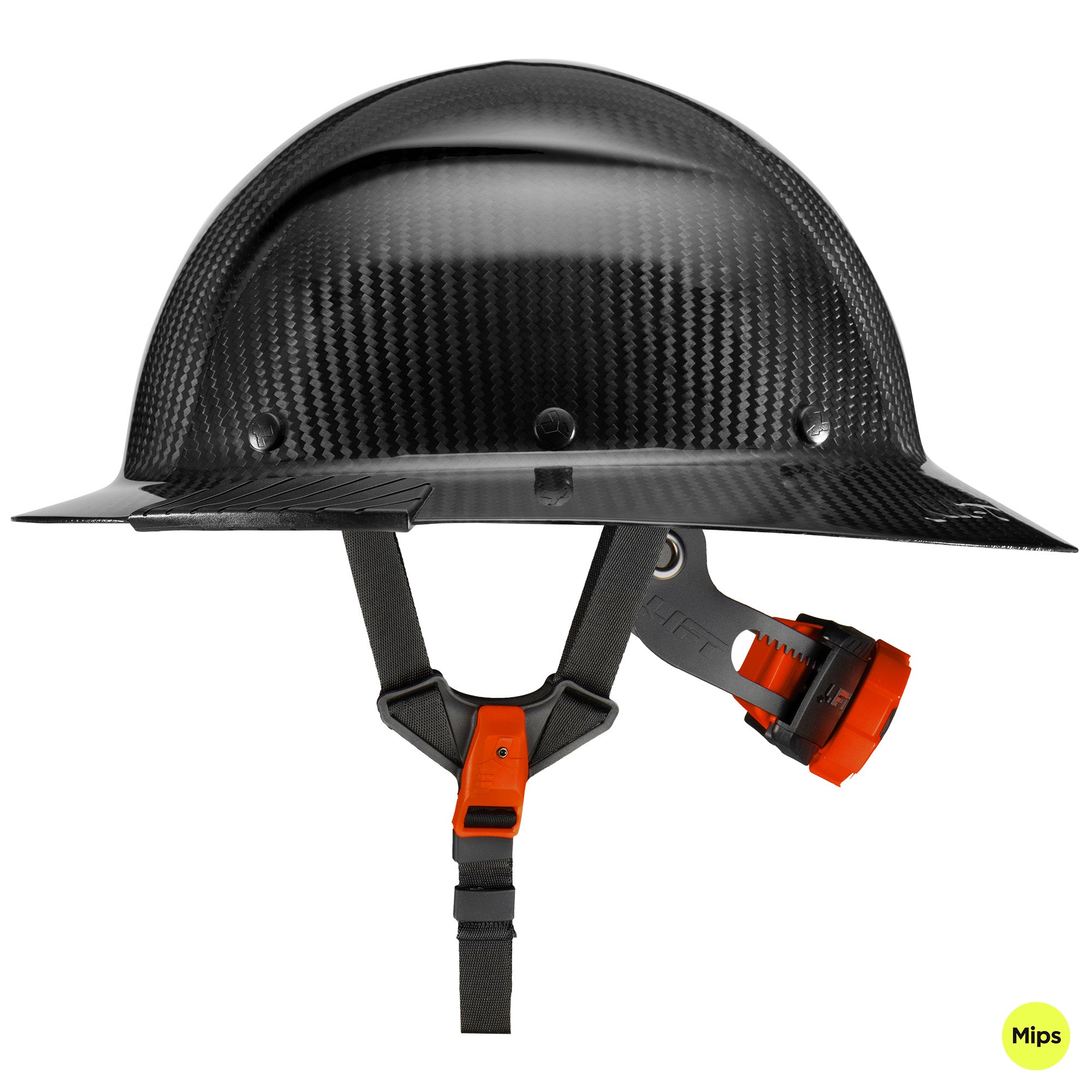 DAX Full Brim Hard Hat with Mips - Carbon Gloss - LIFT Safety