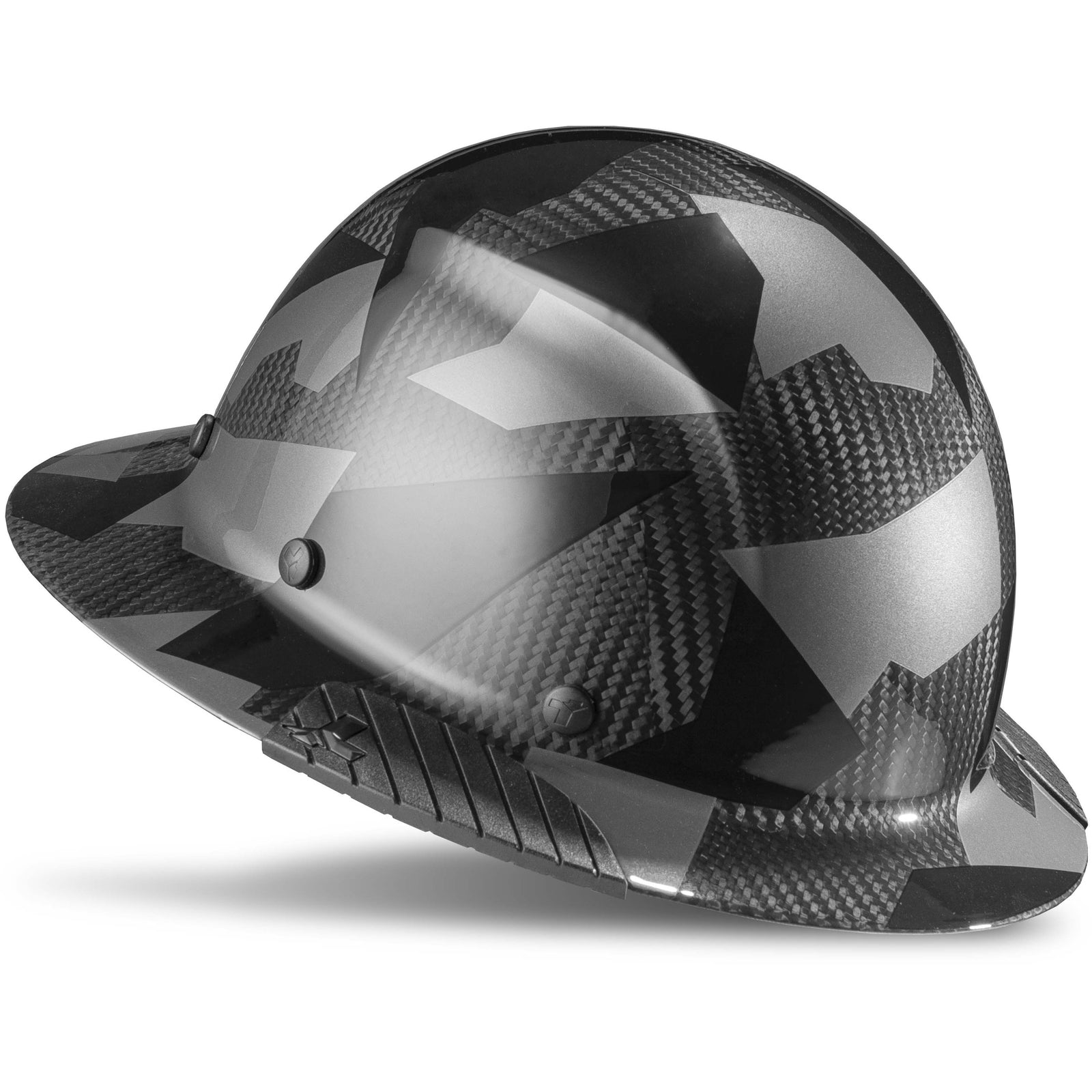 DAX Carbon Fiber Camo Full Brim Hardhat [color: full black camo]