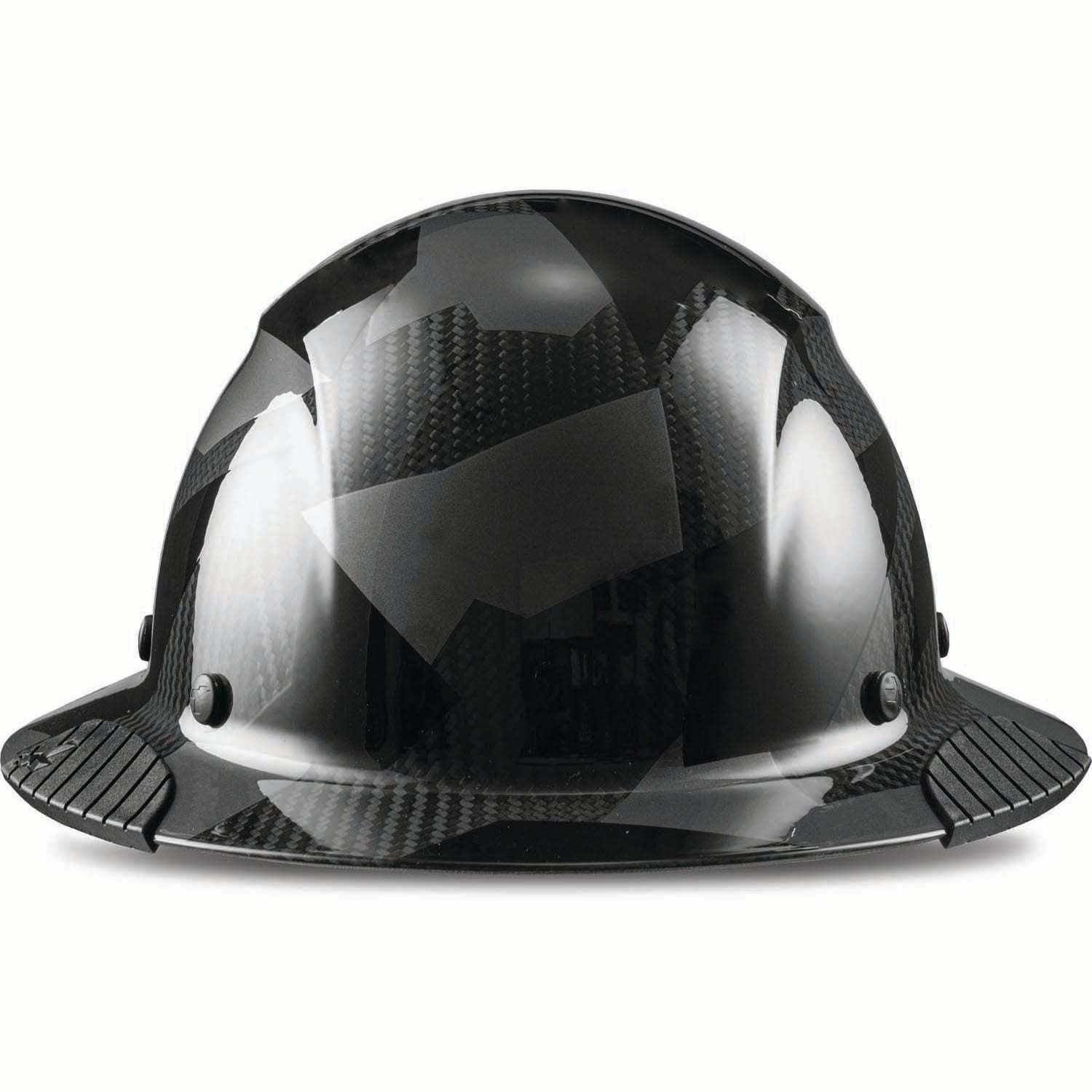 DAX Carbon Fiber Camo Full Brim Hardhat [color: full black camo]