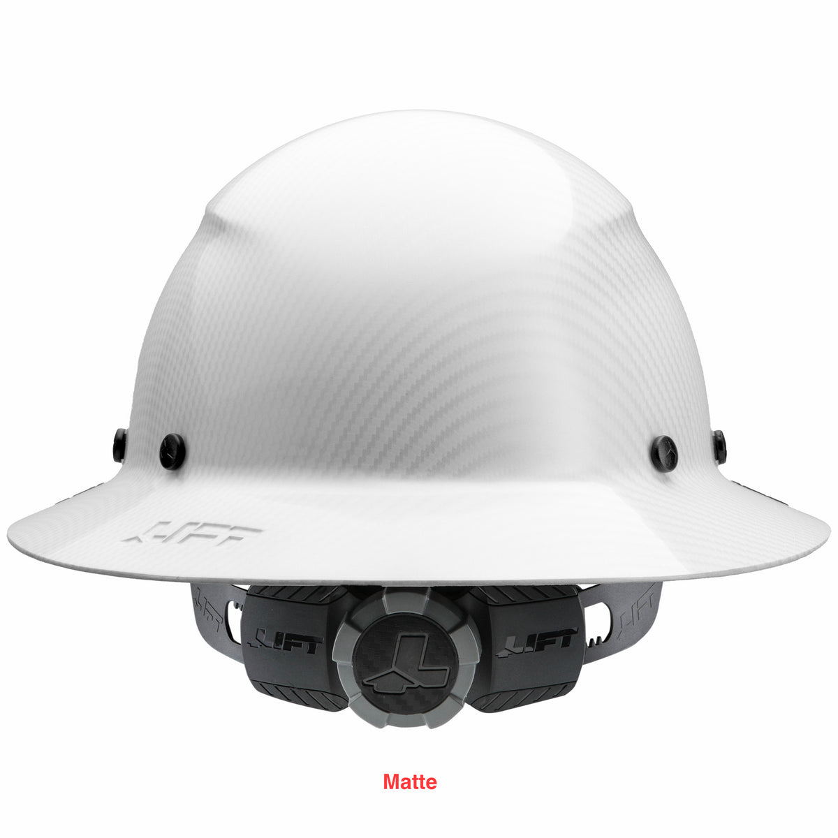 DAX White Carbon Full Brim Hard Hat - LIFT Safety [Finish: Matte]