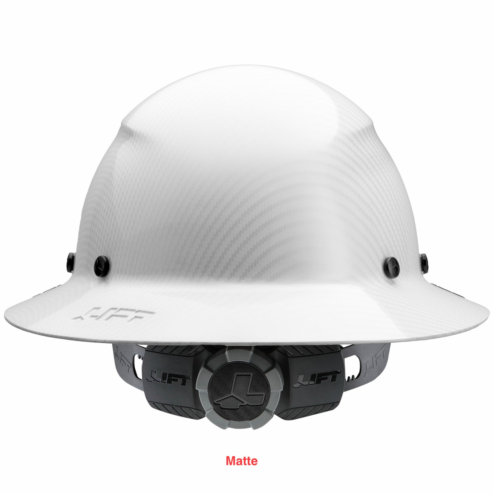 DAX White Carbon Full Brim Hard Hat - LIFT Safety [Finish: Matte]