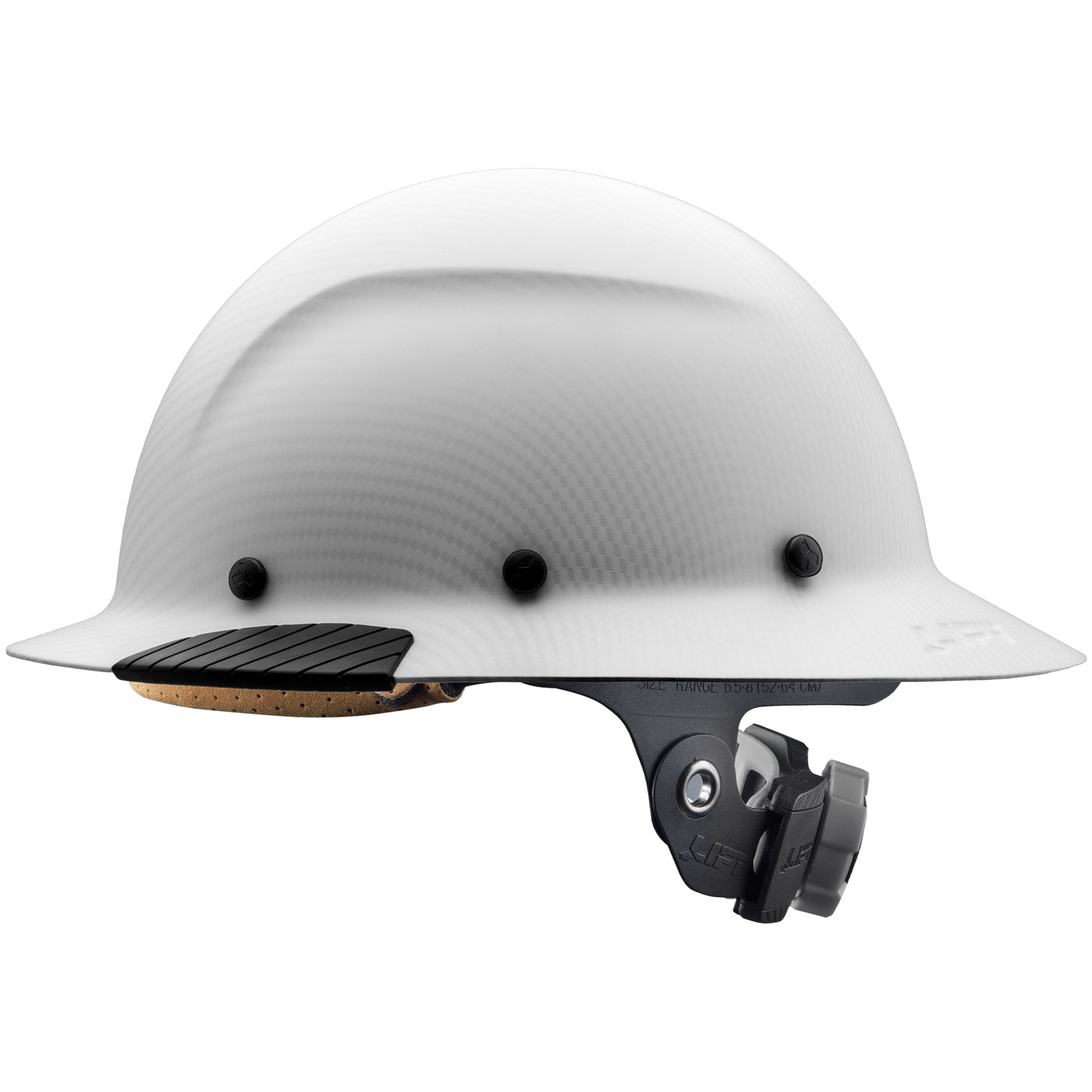DAX Fiber Resin Full Brim Hard Hat – Gloss White, 20-Pack, Qty 20