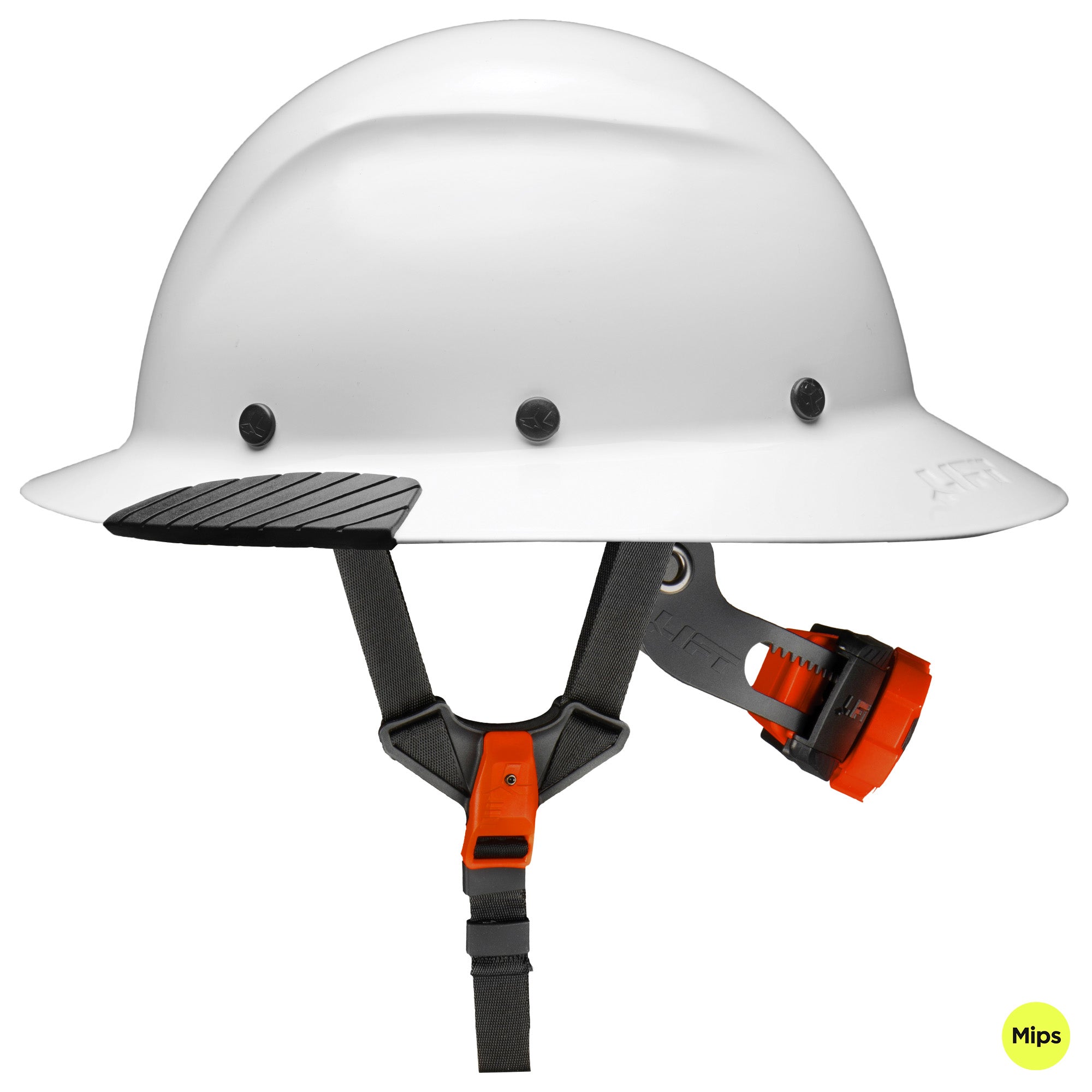 DAX Full Brim Hard Hat with Mips - White - LIFT Safety