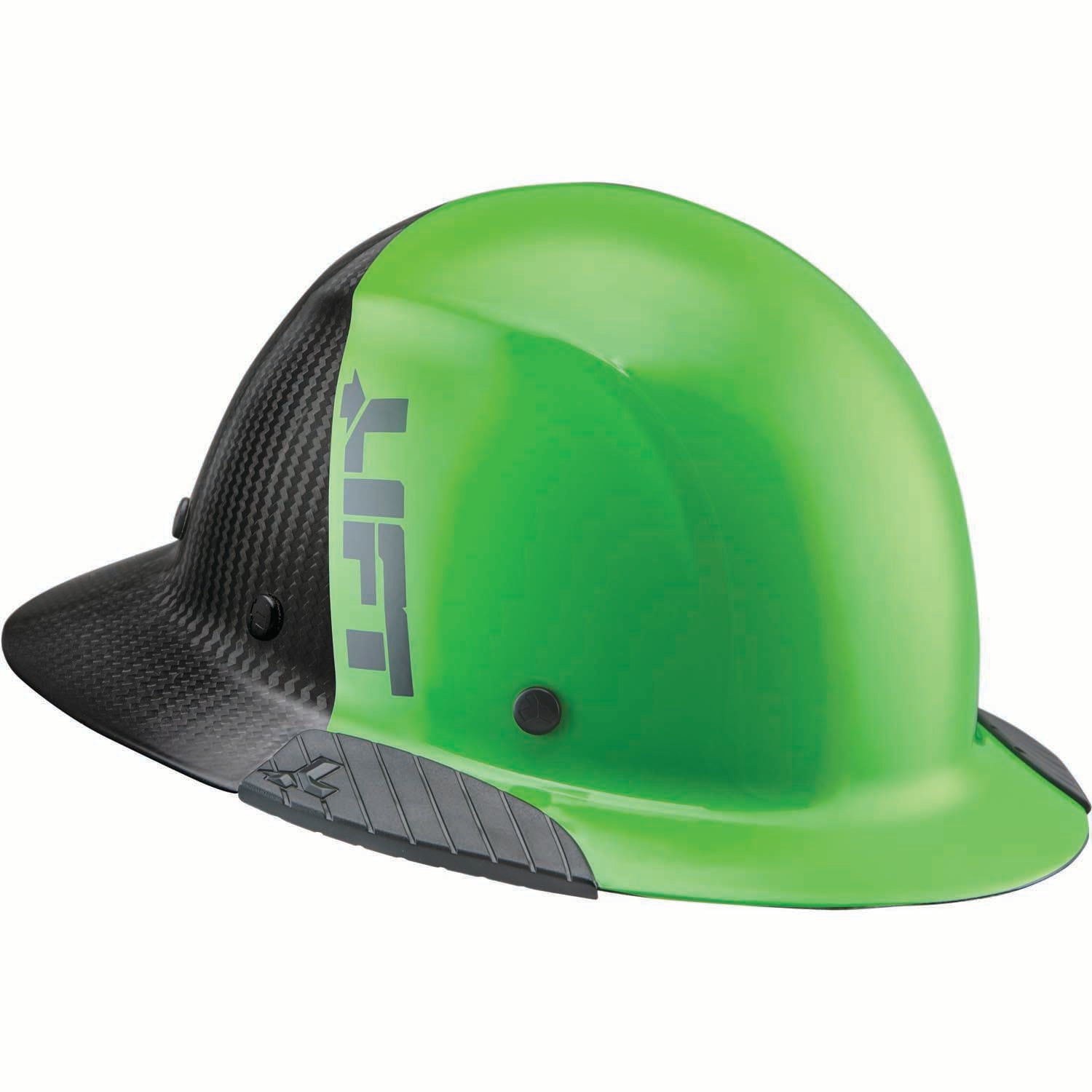 DAX Fifty 50 Carbon Fiber Full Brim Hardhat [color: green]