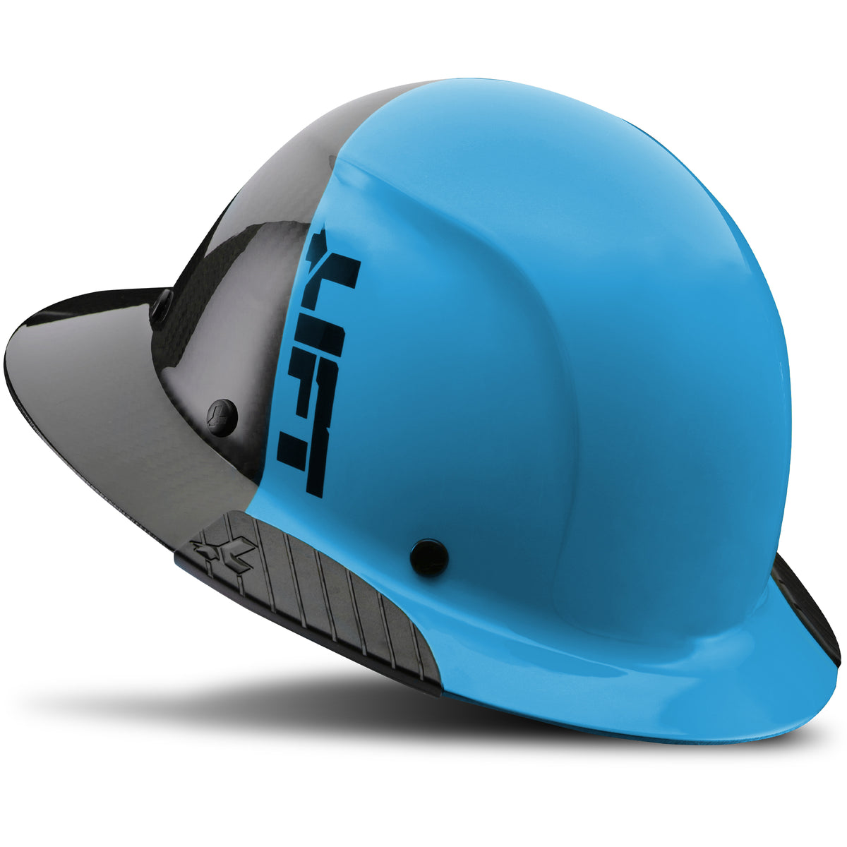 DAX Fifty 50 Carbon Fiber Full Brim Hardhat [color: cyan]
