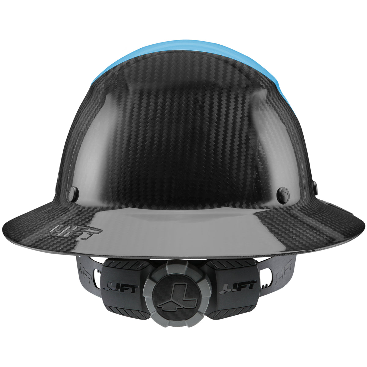 DAX Fifty 50 Carbon Fiber Full Brim Hardhat [color: cyan]