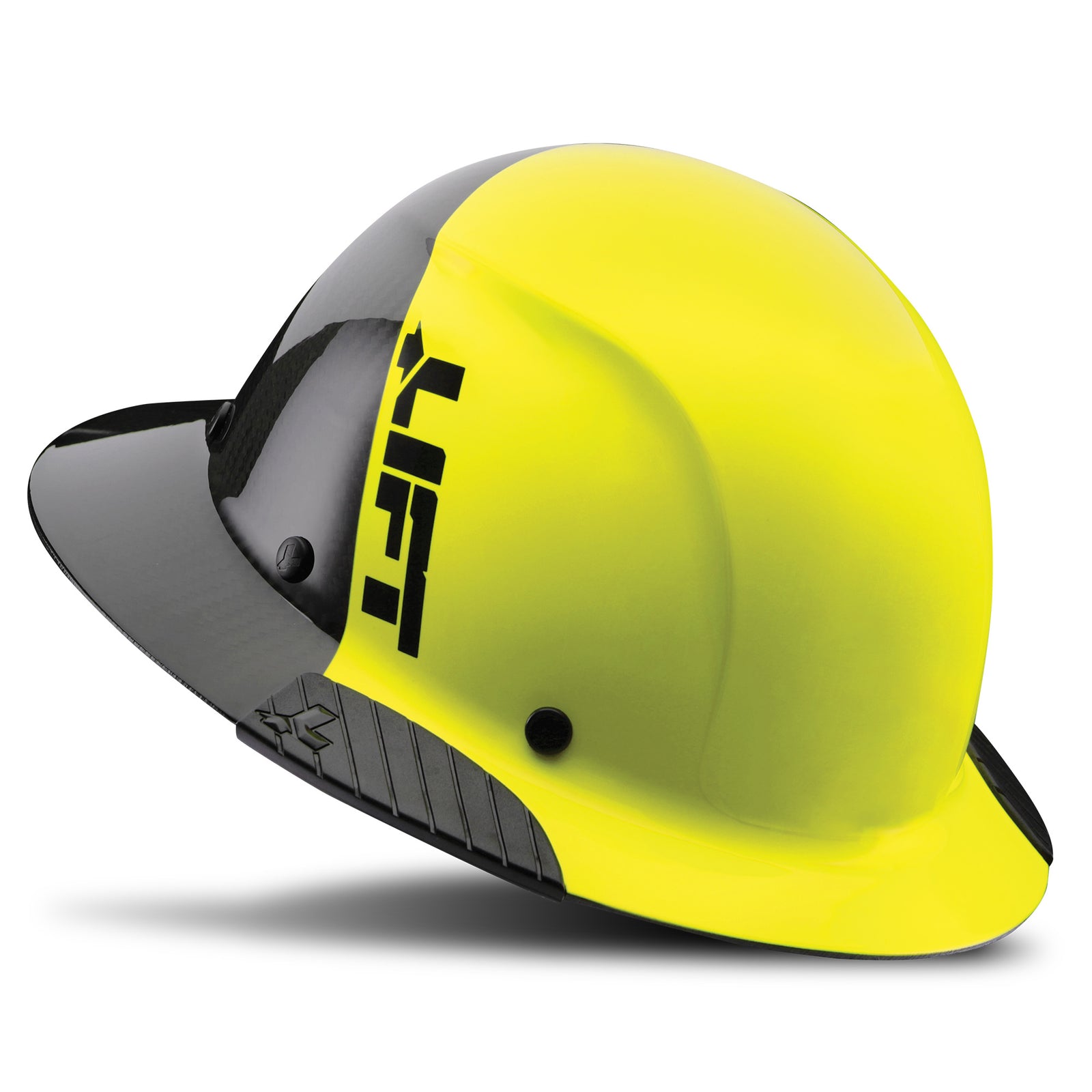 DAX Fifty 50 Carbon Fiber Full Brim Hardhat [color: yellow]