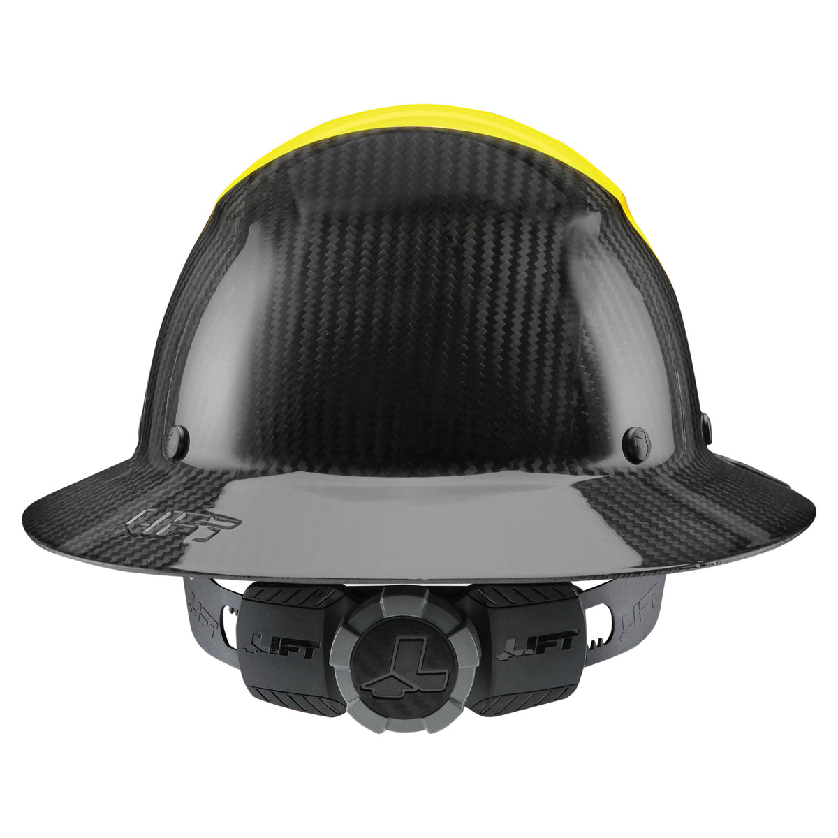 DAX Fifty 50 Carbon Fiber Full Brim Hardhat [color: yellow]