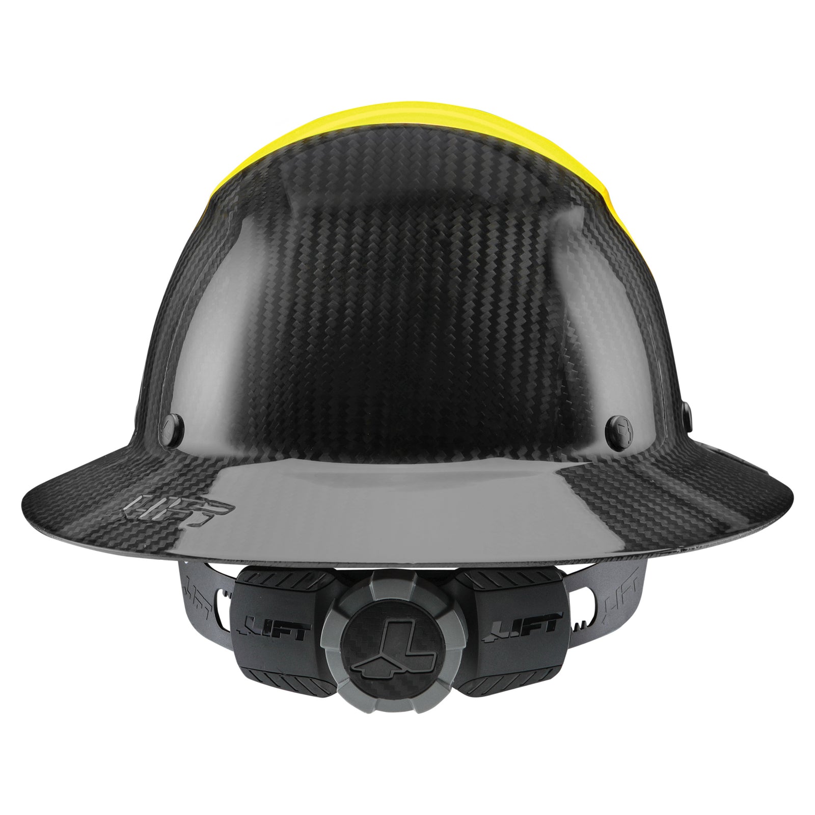 DAX Fifty 50 Carbon Fiber Full Brim Hardhat [color: yellow]