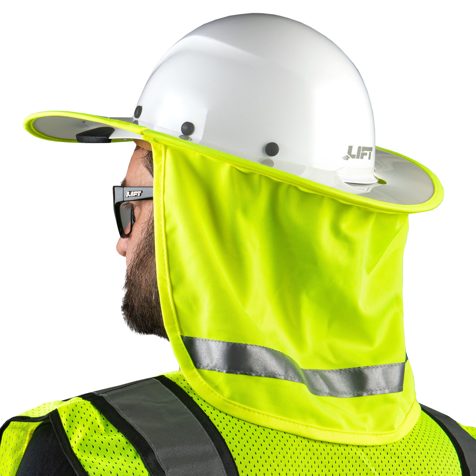 SATINIOR 2 Pack Hard Hat Sun Shade Neck Protection High Visibility