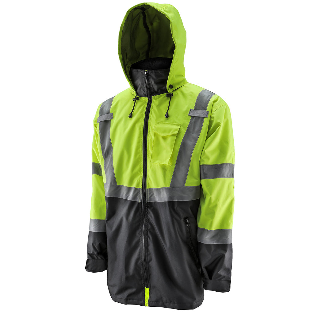 ASIPHITU Reflective Jacket for Men High Visibility Winter Jackets  Waterproof Yellow Black Safety Jacket for Men Cold Weather Hi Vis  Construction